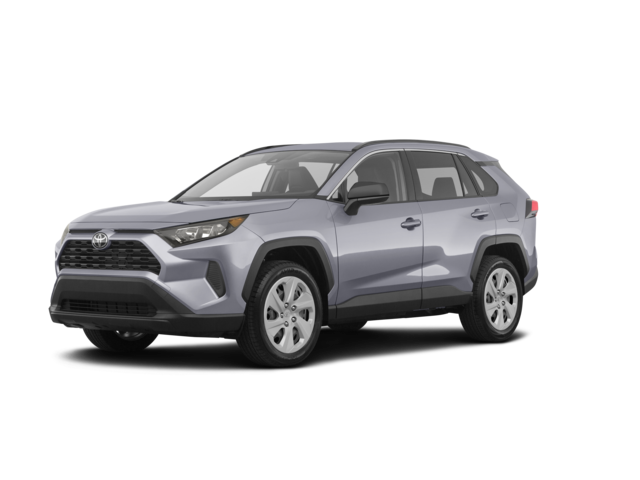 2021 Toyota RAV4 LE, front three-quarter view, paint 1 of 3