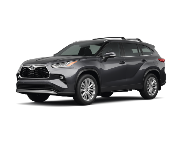 2025 Toyota Highlander Platinum, front three-quarter view, paint 1 of 8