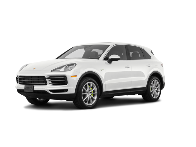 2019 Porsche Cayenne E-Hybrid, front three-quarter view, paint 1 of 8
