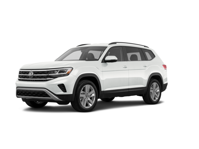 2021 Volkswagen Atlas S, front three-quarter view, paint 1 of 5