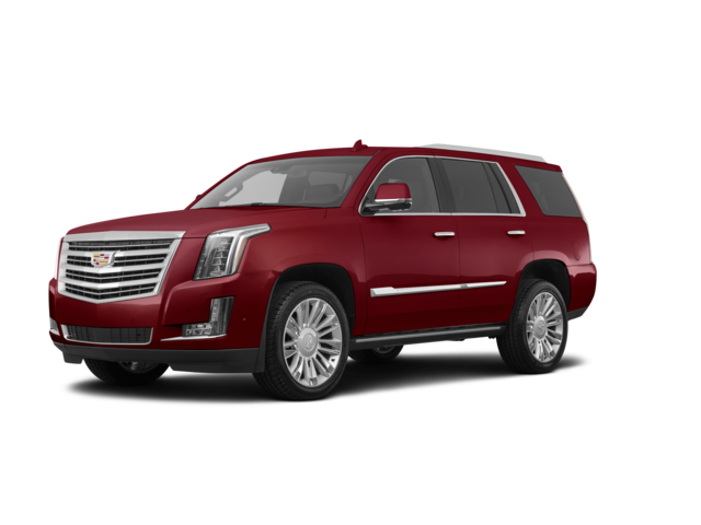 2018 Cadillac Escalade Platinum, front three-quarter view, paint 1 of 8