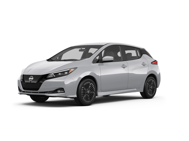 2026 Nissan Leaf Platinum+, front three-quarter view, paint 1 of 8