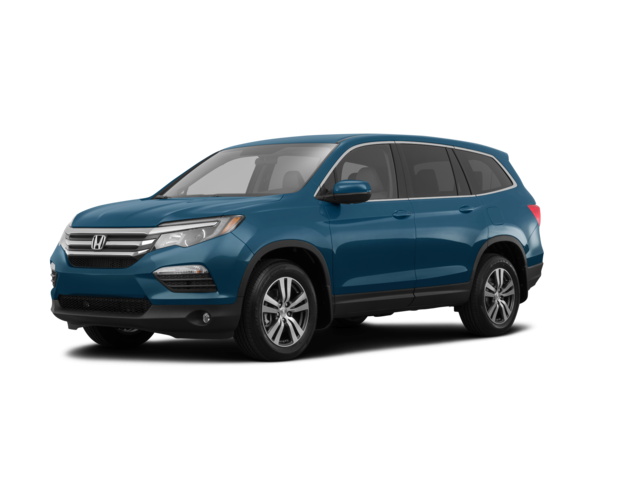 2018 Honda Pilot EX, front three-quarter view, paint 1 of 8