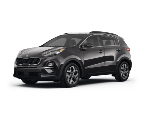2022 Kia Sportage Nightfall, front three-quarter view, paint 1 of 6
