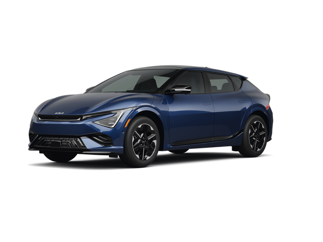 2025 Kia EV6 GT-Line, front three-quarter view, paint 1 of 8
