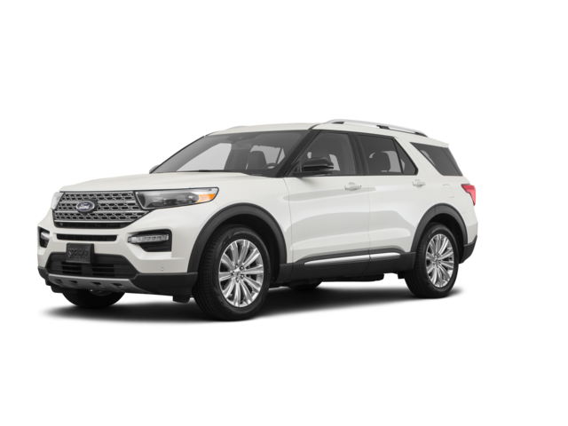 2020 Ford Explorer Limited, front three-quarter view, paint 1 of 8