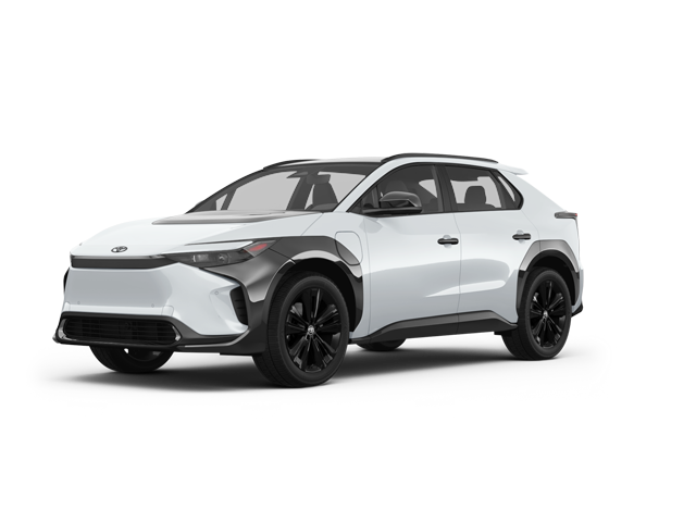 2025 Toyota bZ4X Nightshade, front three-quarter view, paint 1 of 8