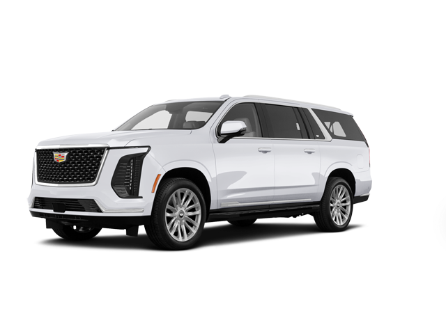 2025 Cadillac Escalade ESV Luxury, front three-quarter view, paint 1 of 7
