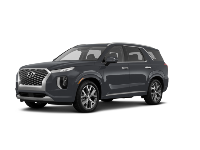 2021 Hyundai Palisade Limited, front three-quarter view, paint 1 of 8