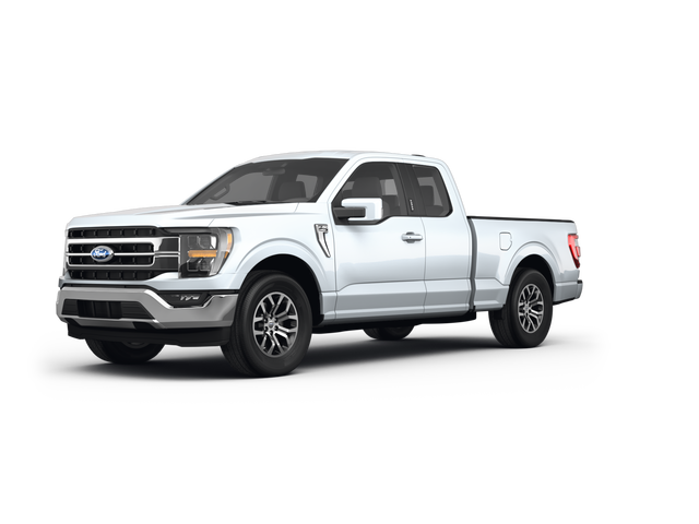 2022 Ford F-150 Lariat, front three-quarter view, paint 1 of 8