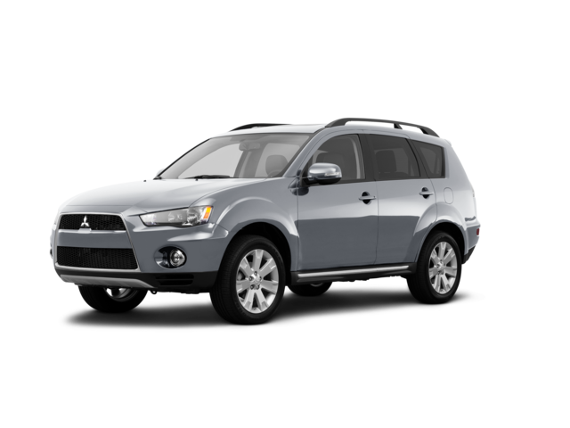 2013 Mitsubishi Outlander ES, front three-quarter view, paint 1 of 7