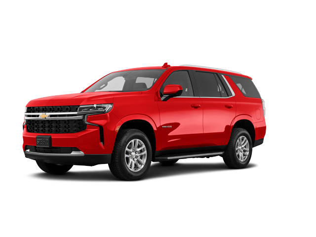 2024 Chevrolet Tahoe LS, front three-quarter view, paint 1 of 8