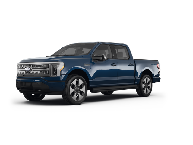 2025 Ford F-150 Lightning Platinum, front three-quarter view, paint 1 of 2