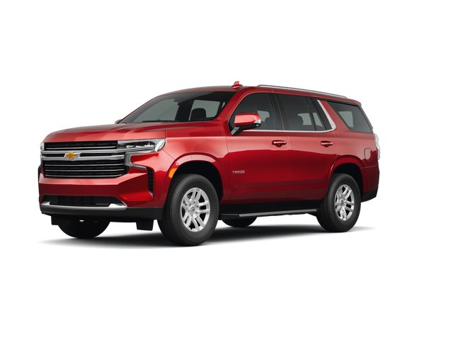 2024 Chevrolet Tahoe LT, front three-quarter view, paint 1 of 8