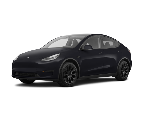 2020 Tesla Model Y Performance, front three-quarter view, paint 1 of 5