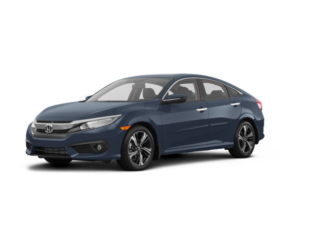 2018 Honda Civic Touring, front three-quarter view, paint 1 of 8