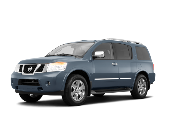 2011 Nissan Armada SV, front three-quarter view, paint 1 of 8