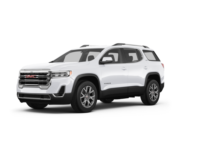 2023 GMC Acadia SLT, front three-quarter view, paint 1 of 7