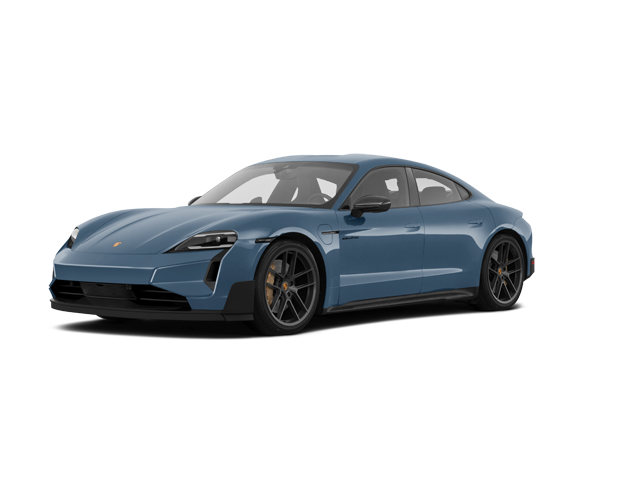 2026 Porsche Taycan Turbo GT, front three-quarter view, paint 1 of 6