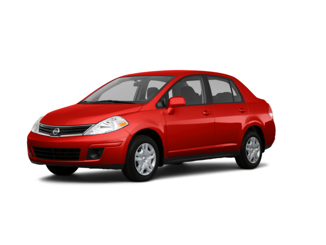 2010 Nissan Versa 1.6 Base, front three-quarter view, paint 1 of 8