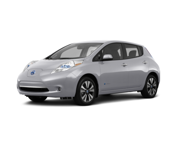 2013 Nissan Leaf S, front three-quarter view, paint 1 of 7