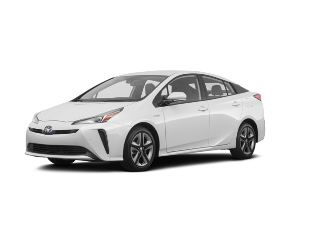 2019 Toyota Prius XLE, front three-quarter view, paint 1 of 8