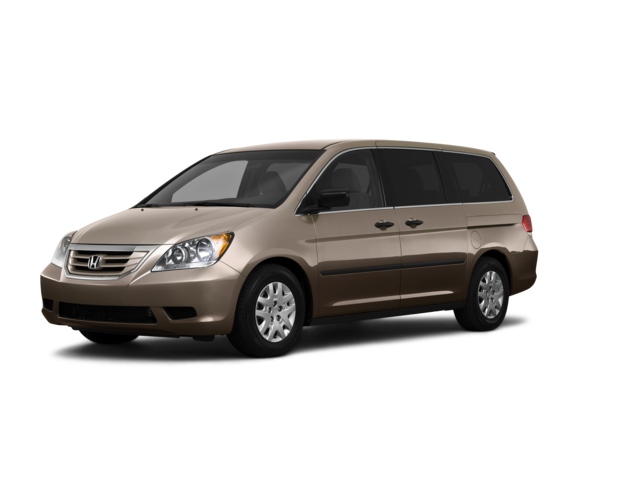 2010 Honda Odyssey LX, front three-quarter view, paint 1 of 8