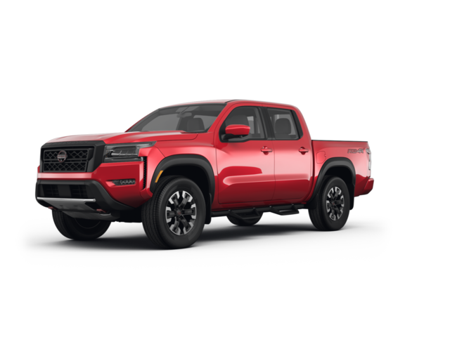 2023 Nissan Frontier PRO-4X, front three-quarter view, paint 1 of 8