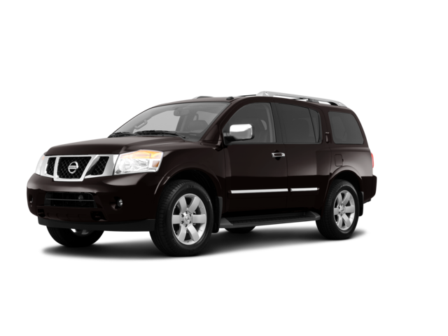 2013 Nissan Armada SV, front three-quarter view, paint 1 of 8