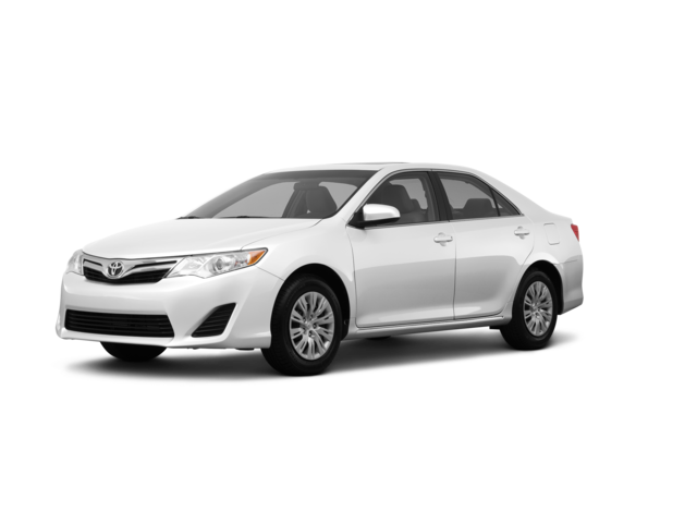 2012 Toyota Camry LE, front three-quarter view, paint 1 of 8