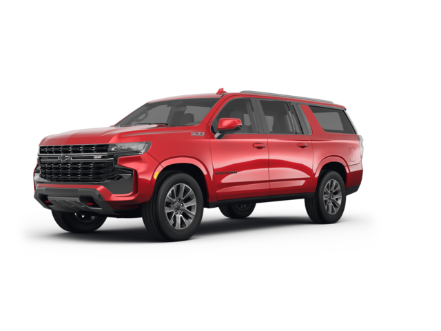 2021 Chevrolet Suburban Z71, front three-quarter view, paint 1 of 8