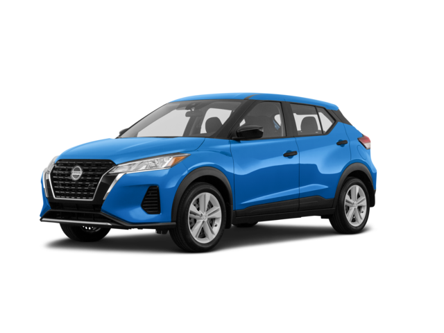 2021 Nissan Kicks S, front three-quarter view, paint 1 of 4