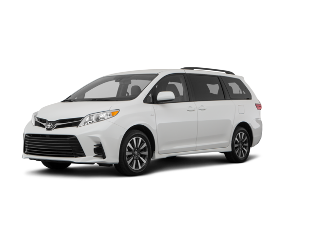 2018 Toyota Sienna LE 8-Passenger, front three-quarter view, paint 1 of 8