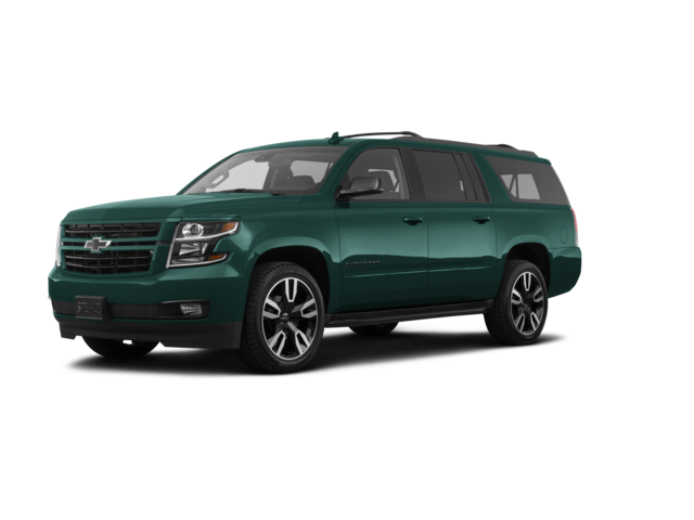2020 Chevrolet Suburban Premier, front three-quarter view, paint 1 of 8