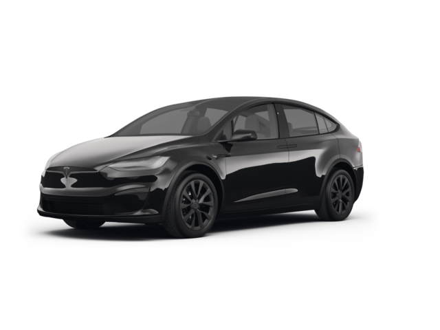 2025 Tesla Model X Plaid, front three-quarter view, paint 1 of 6