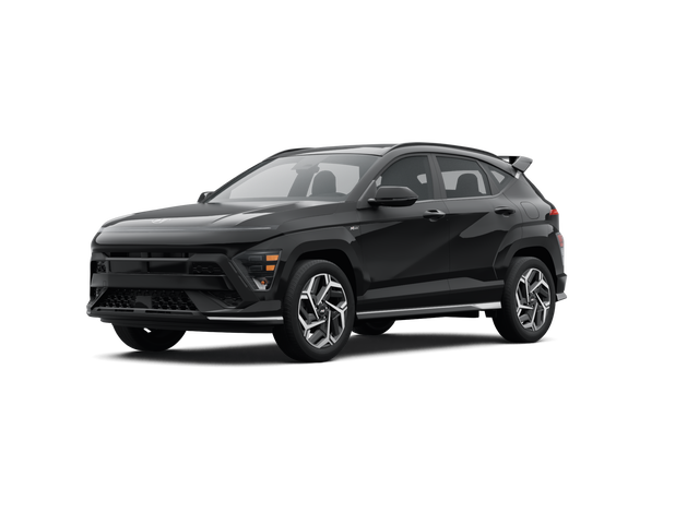 2025 Hyundai Kona N Line, front three-quarter view, paint 1 of 8