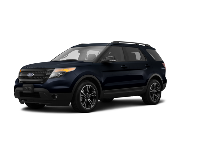 2015 Ford Explorer Sport, front three-quarter view, paint 1 of 8