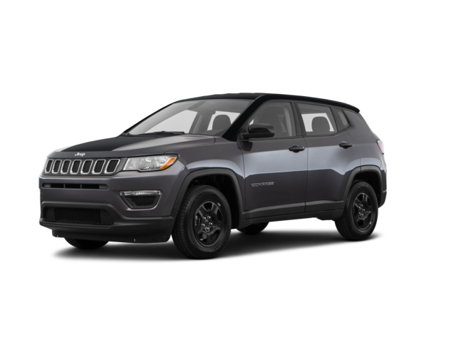 2018 Jeep Compass Sport, front three-quarter view, paint 1 of 8