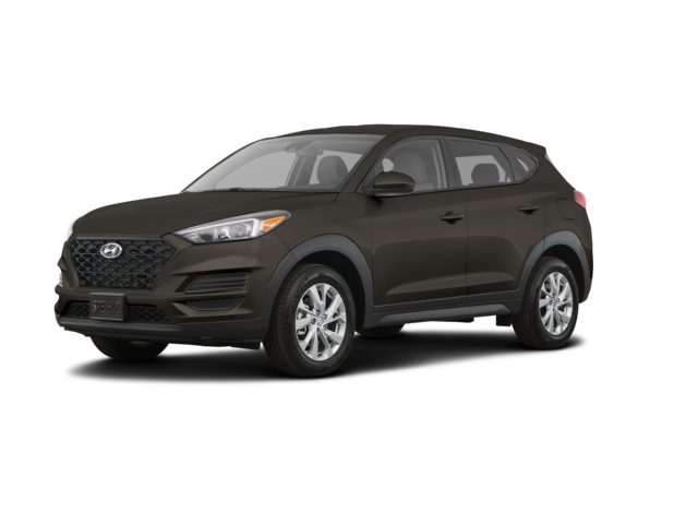 2019 Hyundai Tucson SE, front three-quarter view, paint 1 of 8