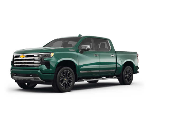 2023 Chevrolet Silverado 1500 High Country, front three-quarter view, paint 1 of 8