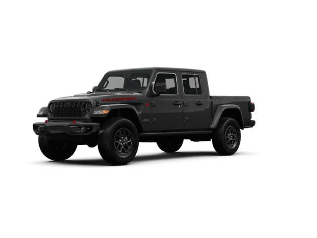 2025 Jeep Gladiator Rubicon X, front three-quarter view, paint 1 of 8