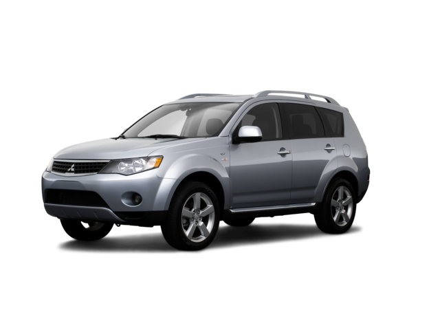 2009 Mitsubishi Outlander ES, front three-quarter view, paint 1 of 8