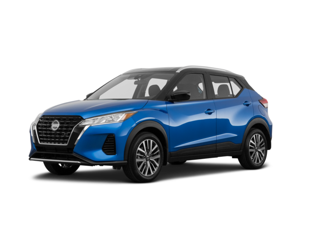 2021 Nissan Kicks SV, front three-quarter view, paint 1 of 8