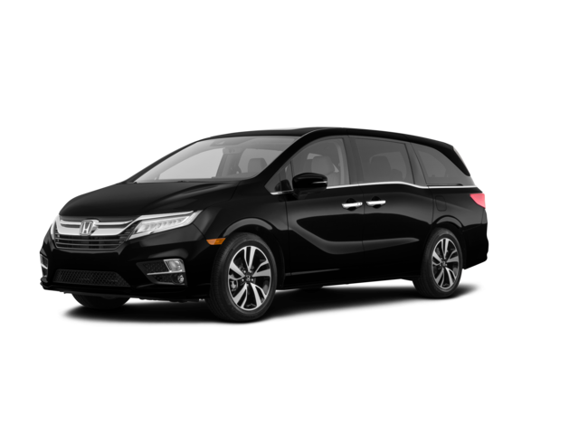2019 Honda Odyssey Elite, front three-quarter view, paint 1 of 8