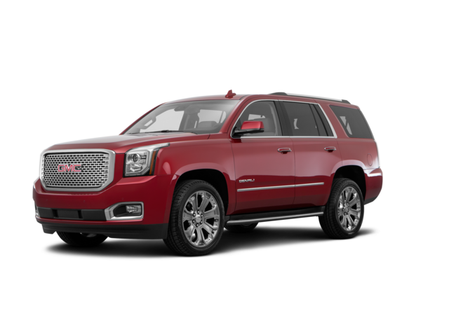 2017 GMC Yukon Denali, front three-quarter view, paint 1 of 8
