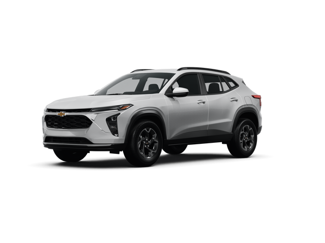 2025 Chevrolet Trax LT, front three-quarter view, paint 1 of 8