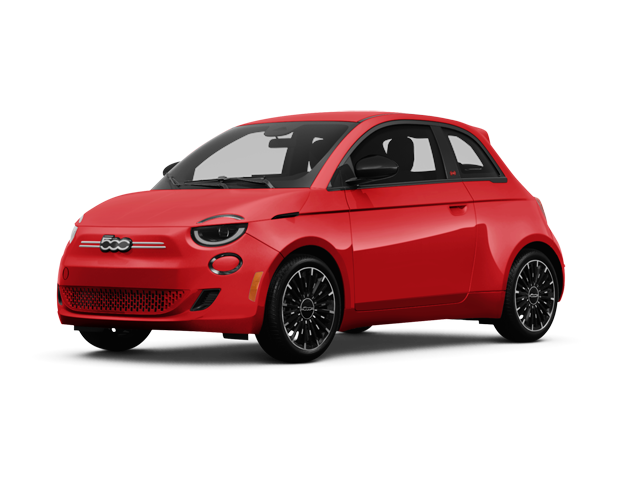 2025 FIAT 500E INSPI(RED), front three-quarter view
