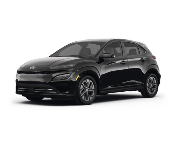 2022 Hyundai Kona Electric Limited, front three-quarter view, paint 1 of 8