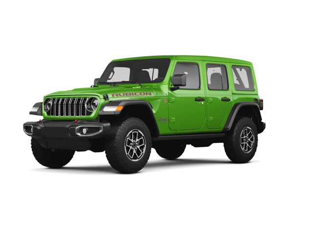 2026 Jeep Wrangler Rubicon, front three-quarter view, paint 1 of 8