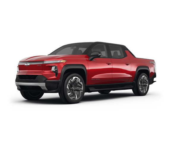 2024 Chevrolet Silverado EV RST, front three-quarter view, paint 1 of 8